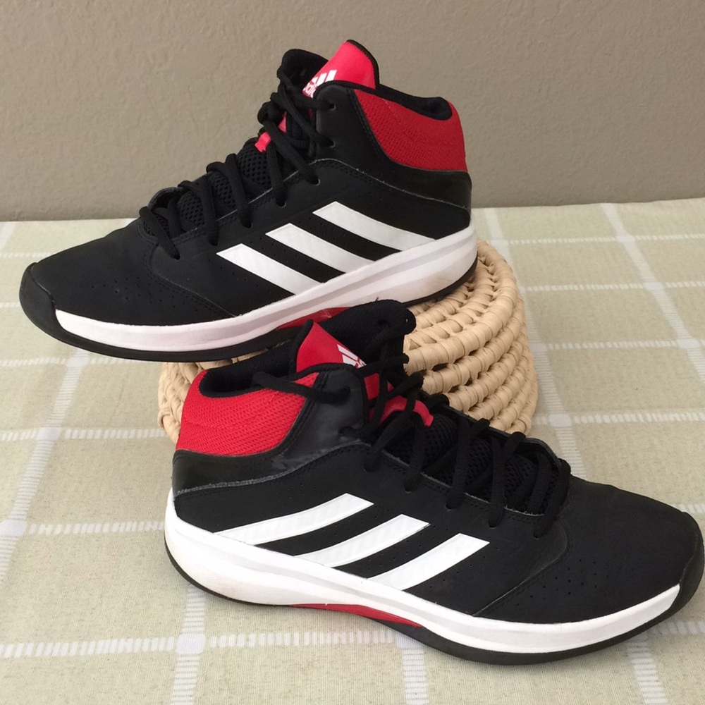 Adidas Men’s Basketball Shoes Black, Red, White 7